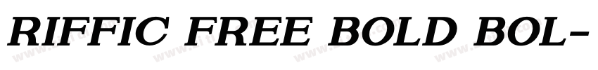 Riffic Free Bold Bol字体转换